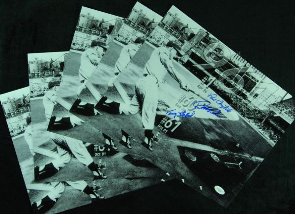 Roger Maris Historic Home Run Pitcher Signed 11x14 Photos (5) (JSA)