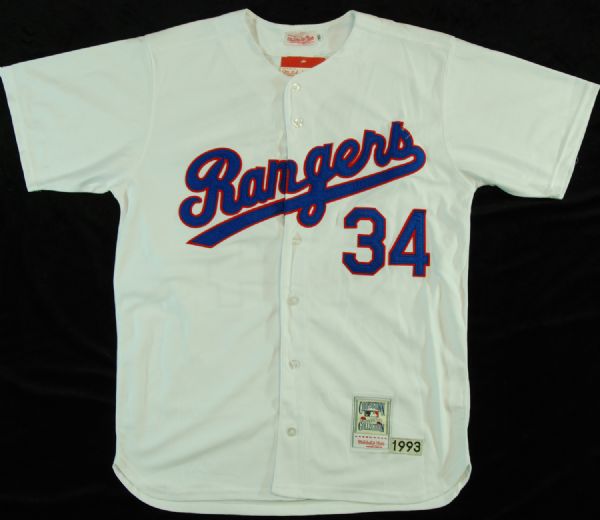 Nolan Ryan Signed 1993 Rangers Throwback Jersey (PSA/DNA)