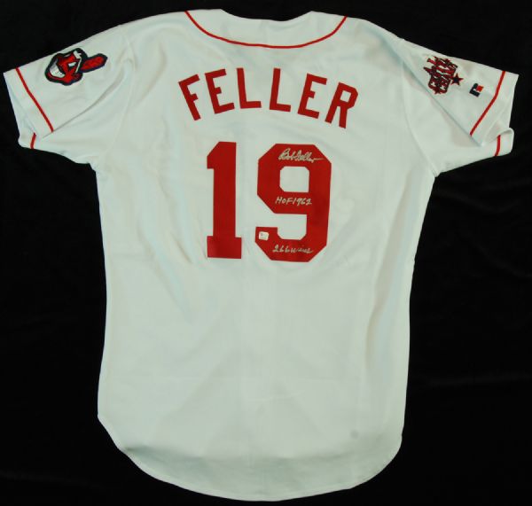 Bob Feller Signed Indians Jersey (PSA/DNA)