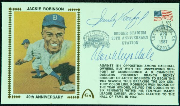 Sandy Koufax & Don Drysdale Signed First Day Cover (JSA)