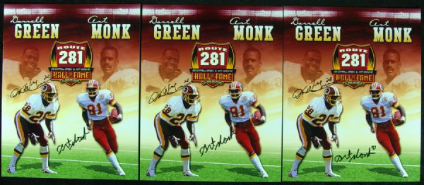 Darrell Green & Art Monk Signed 8x10 Photos (3)