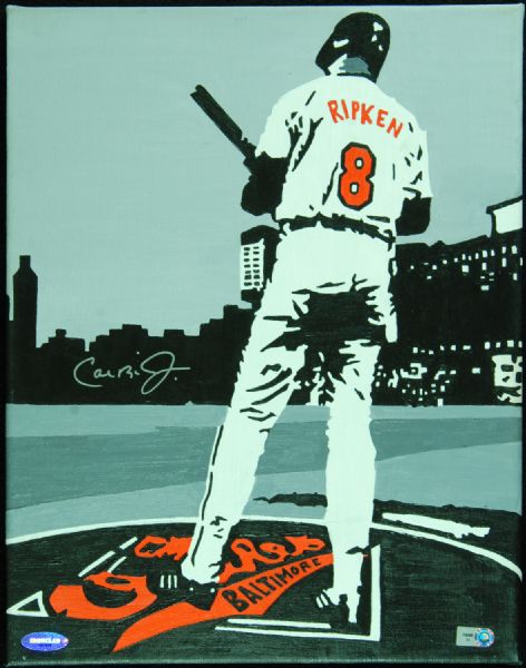 Cal Ripken Jr. Signed Original Canvas Artwork (Ironclad)