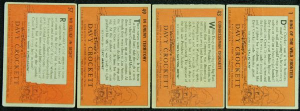 1956 Topps Davy Crockett Complete Set (80)