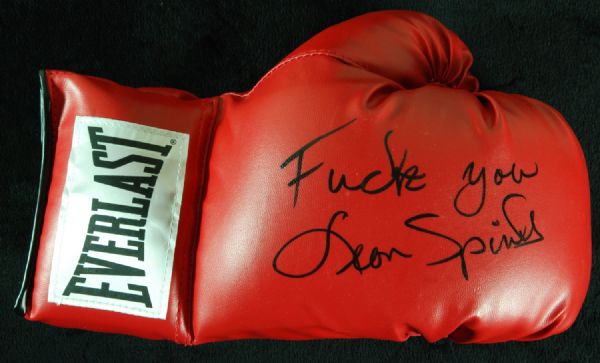 Leon Spinks Signed Everlast Glove F&ck You