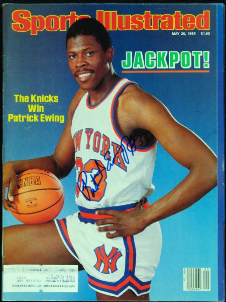 Patrick Ewing Signed Sports Illustrated (JSA)