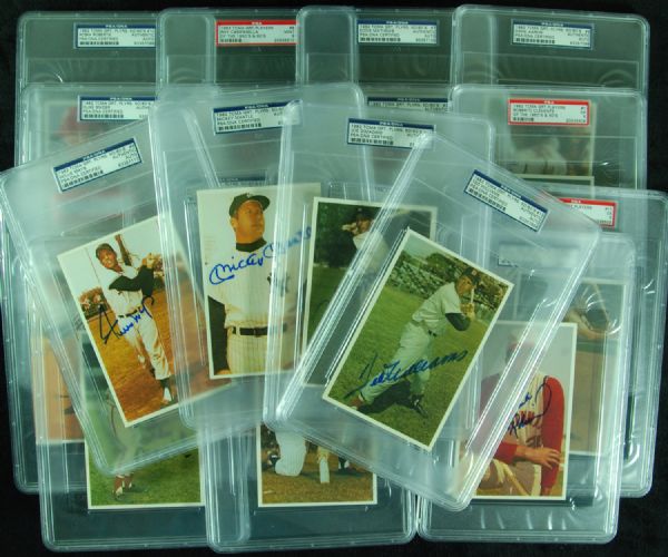 Signed 1982 TCMA Great Players Signed Complete Set (16/20 - All Possible) with Mantle, Williams, DiMaggio