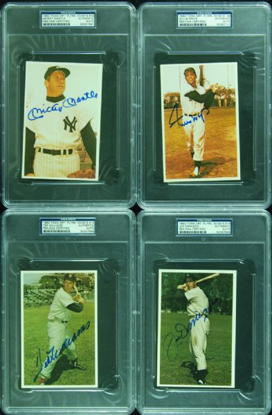 Signed 1982 TCMA Great Players Signed Complete Set (16/20 - All Possible) with Mantle, Williams, DiMaggio