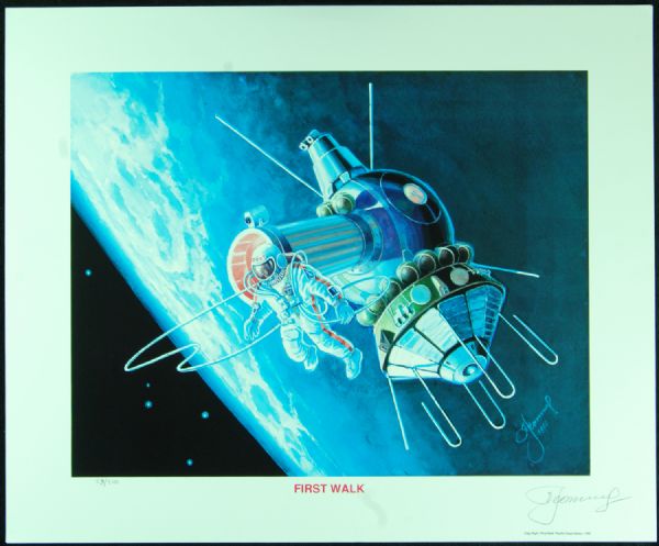 Alexei Leonov Signed First Walk 16x20 Lithograph (58/950)