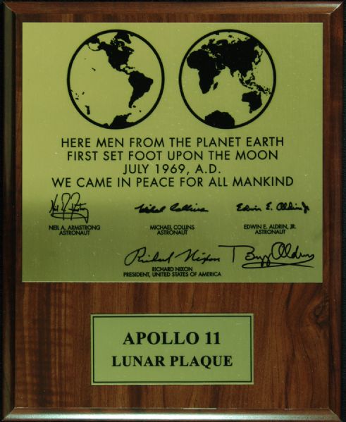 Buzz Aldrin Signed Apollo 11 Commemorative Plaque (PSA/DNA)