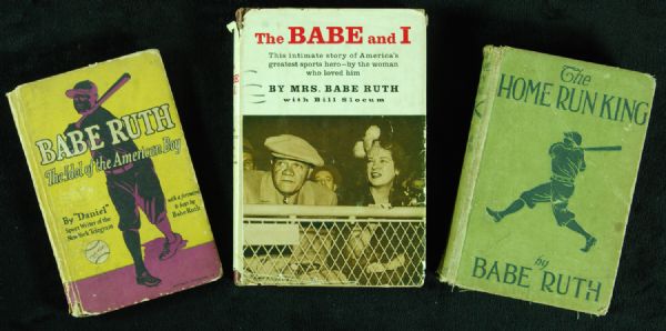 Babe Ruth Hardcover Books (3) including Home Run King (1920)