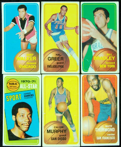 1970-71 Topps Basketball Partial Set With Hall of Famers (117)