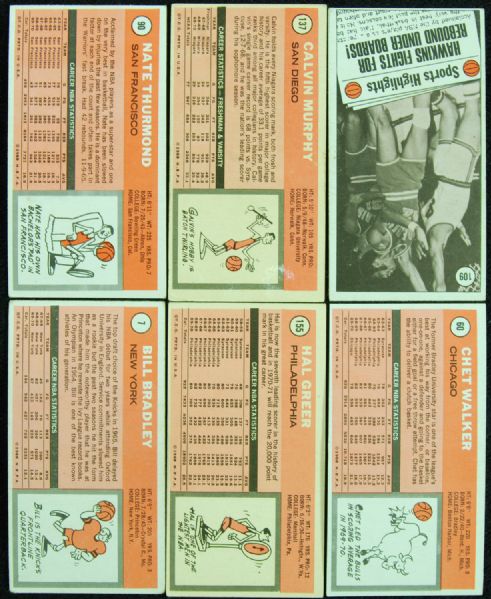 1970-71 Topps Basketball Partial Set With Hall of Famers (117)