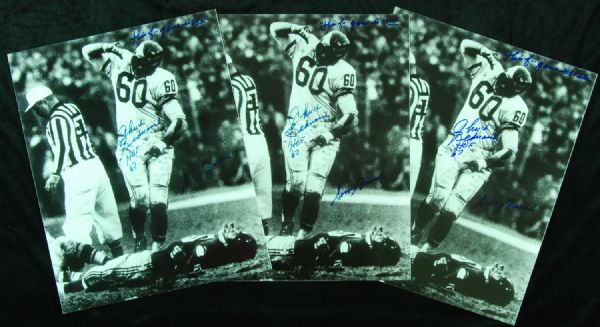 Chuck Bednarik Signed 16x20 Photos (3) This F--- Game Is Over