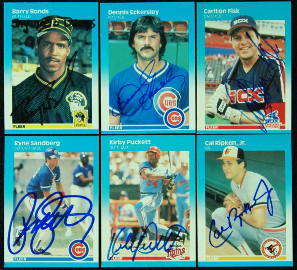 1987 Fleer Baseball Complete Signed Set with Update