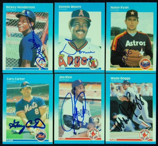 1987 Fleer Baseball Complete Signed Set with Update