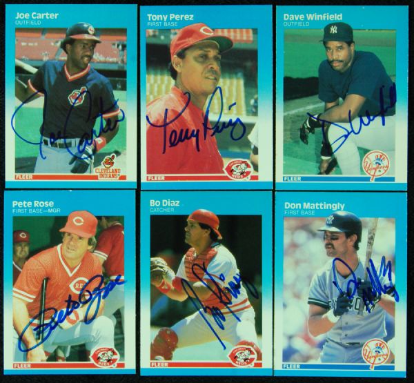 1987 Fleer Baseball Complete Signed Set with Update