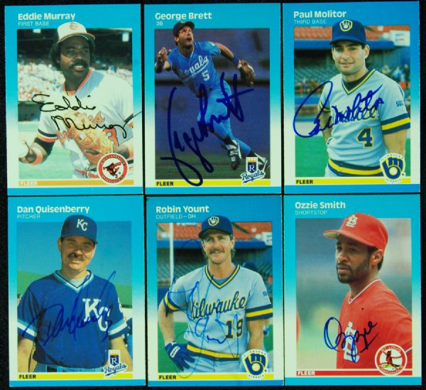 1987 Fleer Baseball Complete Signed Set with Update