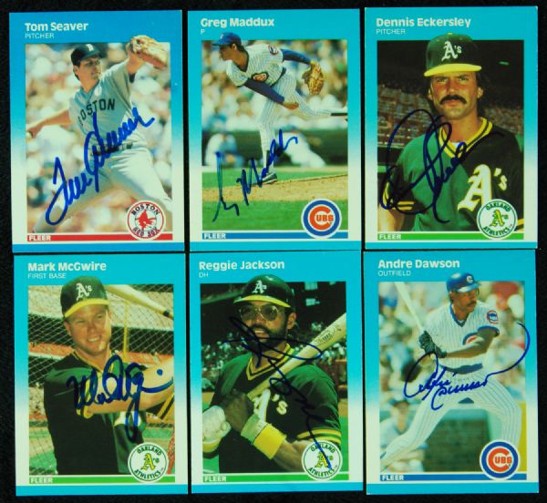 1987 Fleer Baseball Complete Signed Set with Update