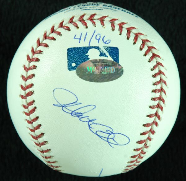 Cubs Great Pitchers Signed Baseball (5) with Wood, Prior, Maddux, Clement & Zambrano