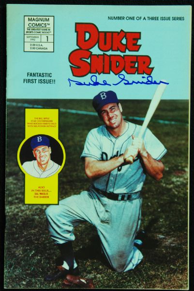 Duke Snider Signed Comic Book (PSA/DNA)