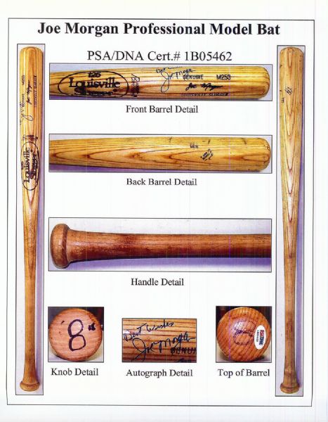 Joe Morgan 1980-83 Game-Used Signed Louisville Slugger Bat (PSA/DNA 8.5)