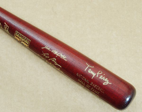 Sparky Anderson & Tony Perez Signed 2000 Hall of Fame Brown Bat