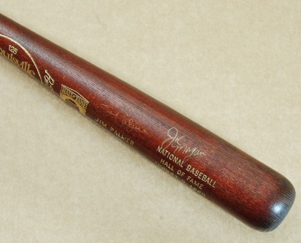 Joe Morgan & Jim Palmer Signed 1990 Hall of Fame Brown Bat