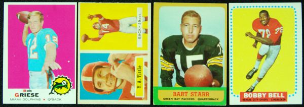 1955-71 Topps, Philly Gum and Bowman Football Hall of Famers, Stars and Commons Lot