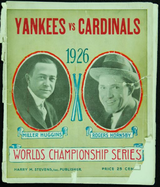 1926 World Series Program (Yankees vs. Cardinals) Game 2 (Poor)