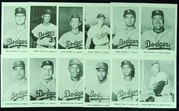 Dodgers Program lot of 5 with Doris Day, Milton Berle & Duke Snider Autographs