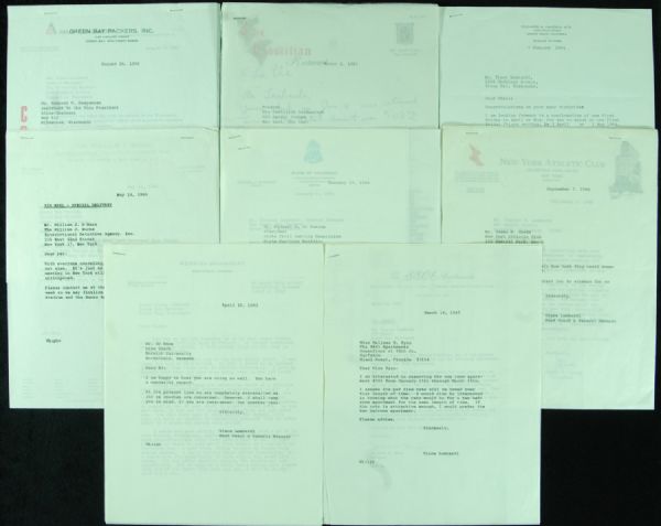 Vince Lombardi Correspondence Letter Collection