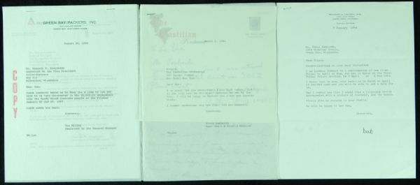 Vince Lombardi Correspondence Letter Collection