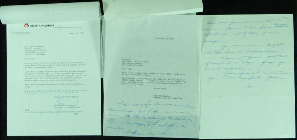 Vince Lombardi Correspondence Letter Collection