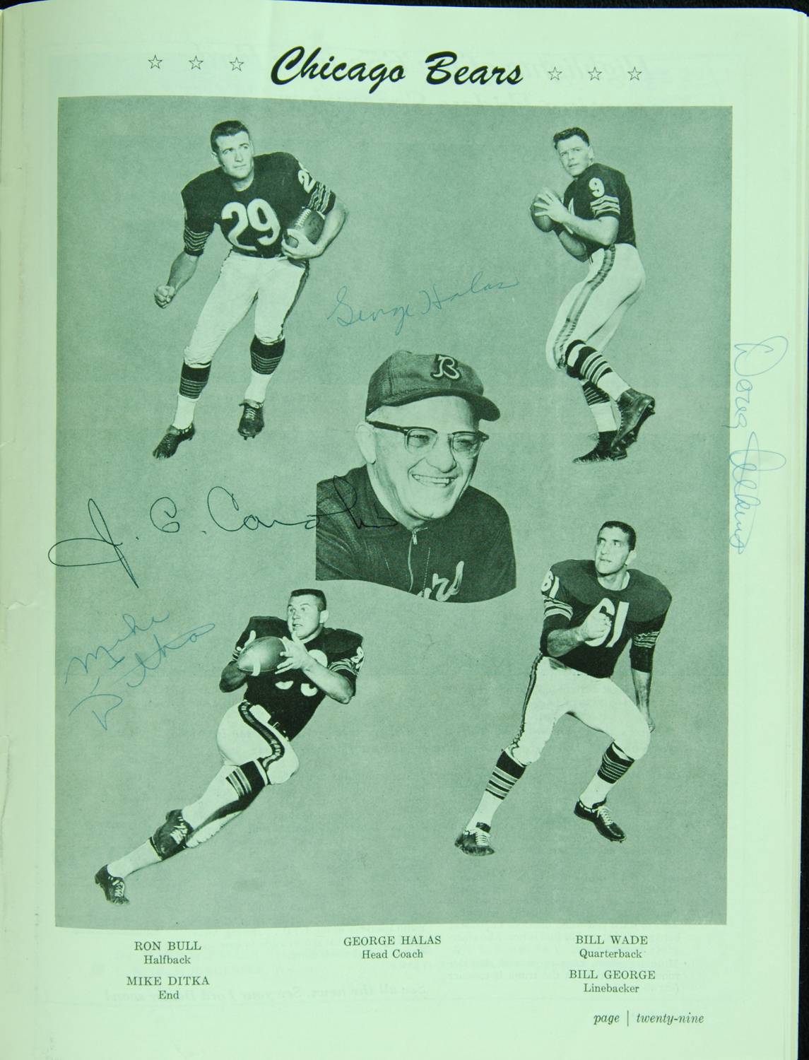 Lot Detail - Chicago Bears Greats Signed 1964 Program (10