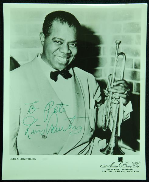 Louis Armstrong Signed 8x10 Photo (JSA)