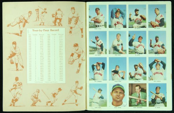 1955 Golden Press Cleveland Indians Stamp Book Complete with Stamps