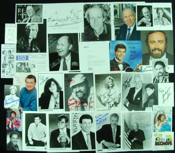 Notables Signed Photos lot of 50 with Arnold Palmer, Gooden, Mancini