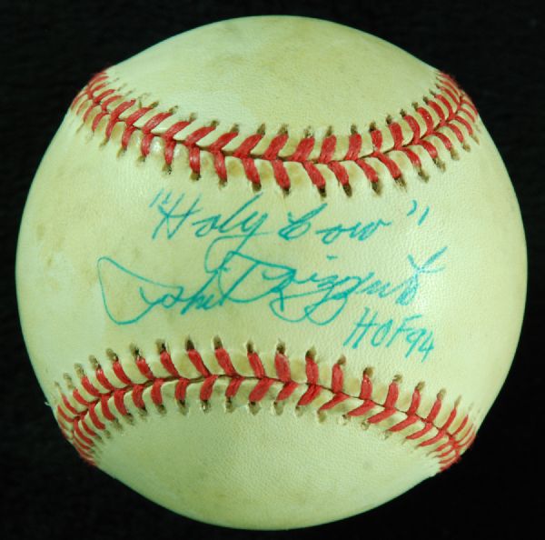 Phil Rizzuto Single-Signed OAL Baseball Holy Cow, HOF 94 (JSA)