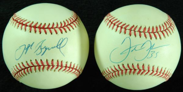 Frank Thomas & Jeff Bagwell Single-Signed Baseballs (2)