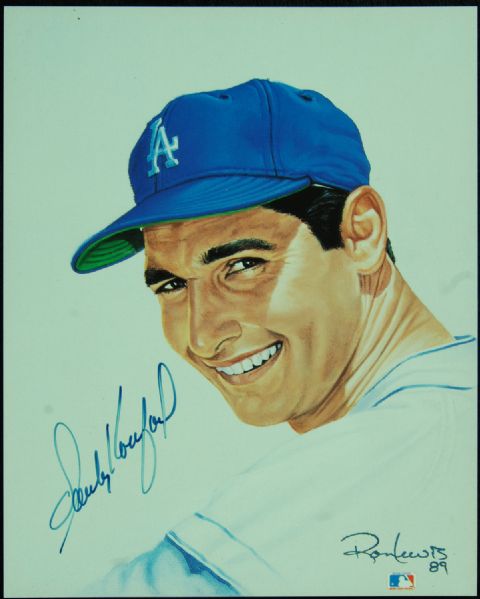 Sandy Koufax Signed Living Legends Artwork 