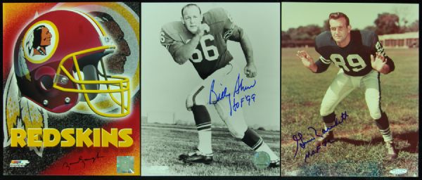 Sammy Baugh, Gino Marchetti & Billy Shaw Signed 8x10 Photos (3)