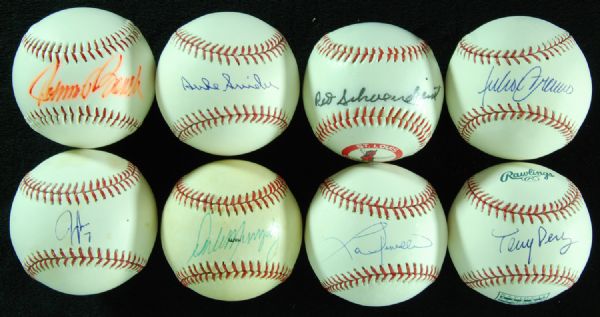 Single-Signed Baseballs (8) with Tony Perez, Bench, Snider, Piniella