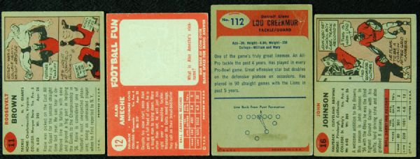 1954-57 Bowman and Topps Football Lot With HOFers (40)