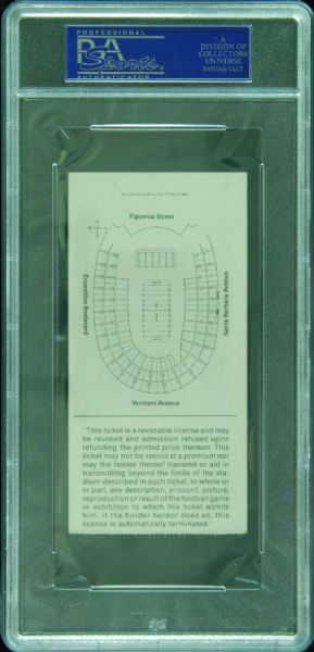 1973 Super Bowl VII (Miami vs. Washington) Perfect Season Ticket Stub PSA 6