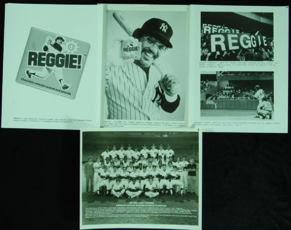 Reggie Jackson Signed Reggie! Bar Wrapper and Original Press Materials (JSA)