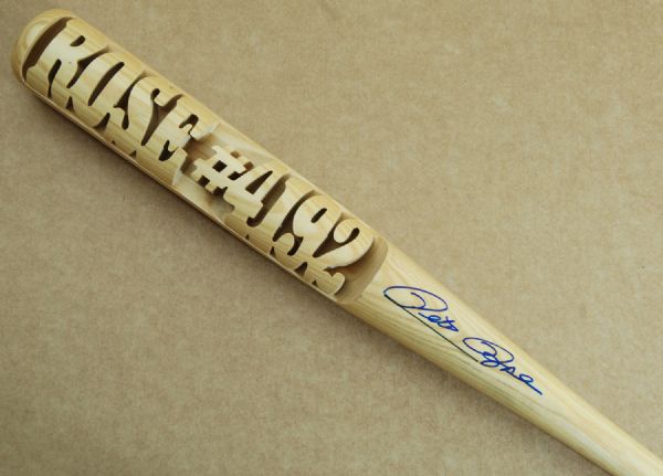 Pete Rose Signed Engraved 4192 Rawlings Bat (PSA/DNA)