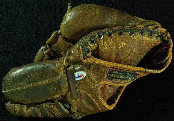 Stan Musial Signed Personal Model Glove with Inscriptions (PSA/DNA)