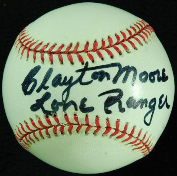 Clayton Moore Single-Signed OAL Baseball