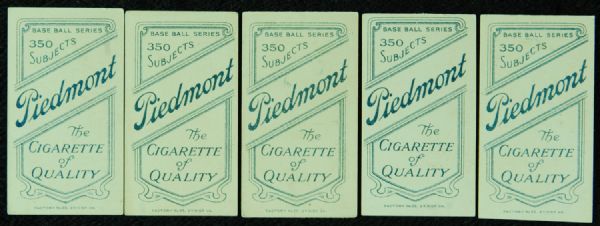 T206 White Border High-Grade Lot (5)