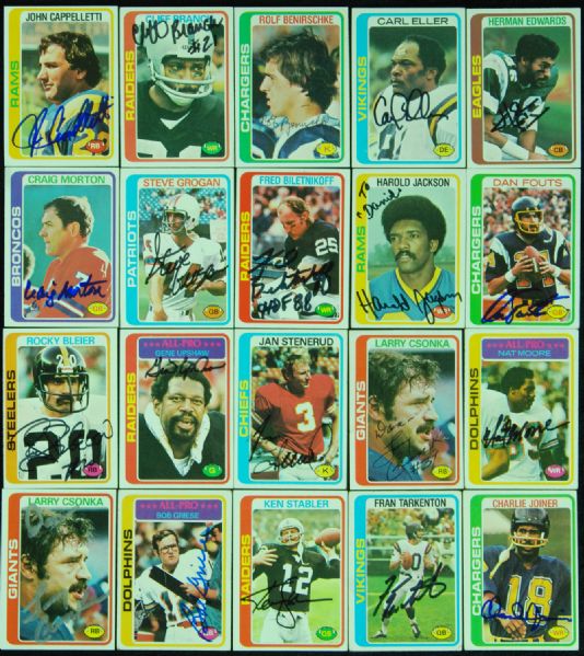 Signed 1978 Topps Football lot of 446